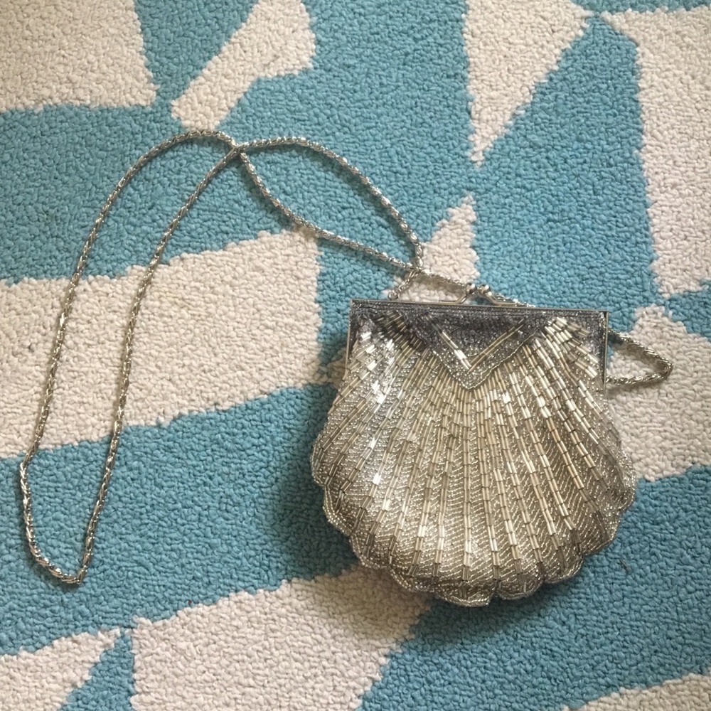 Shell Sequin evening purse